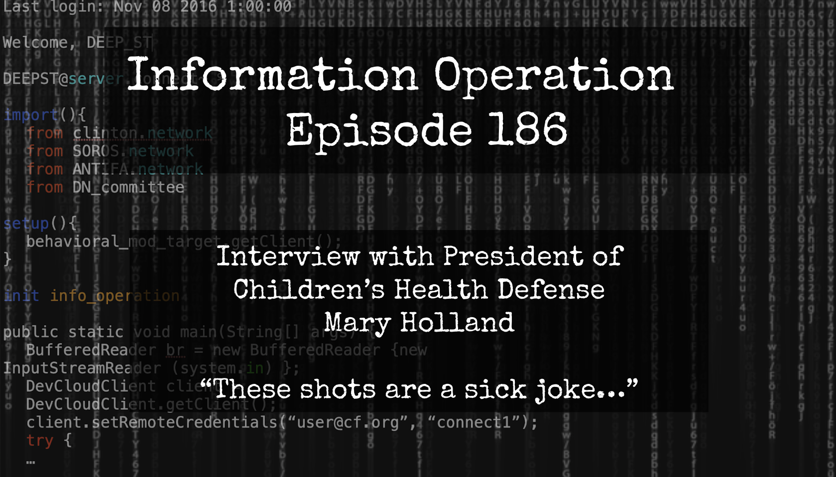 LIVE 9:30am EST - Mary Holland, President CHD - These Shots Are A Sick Joke