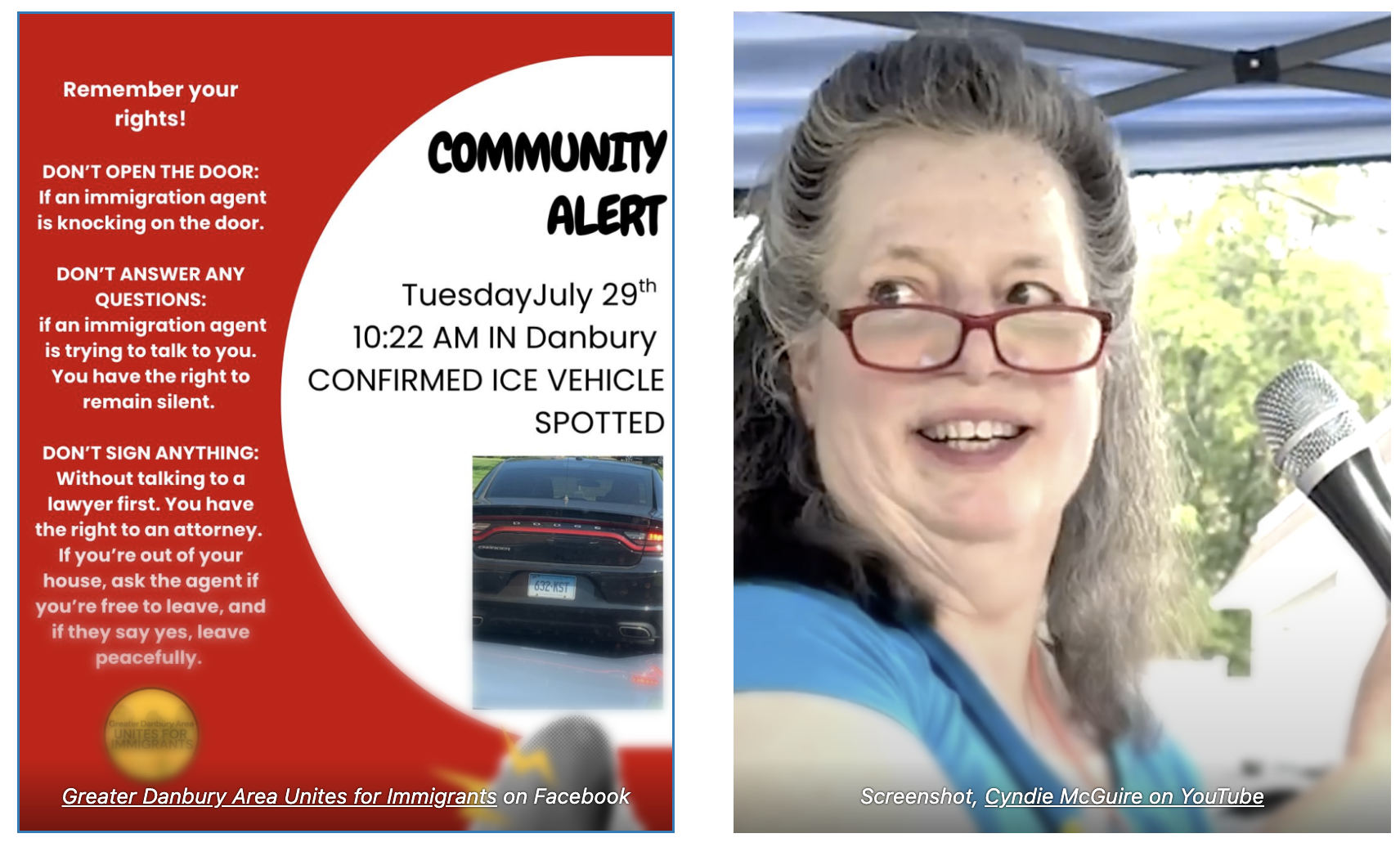 Bethel Democrat Arrested For Unsafely Following Federal Agent - Right After Her Group Posted A "Confirmed ICE Vehicle" Warning On Facebook! - Connecticut Centinal
